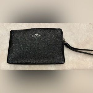 Coach black wristlet